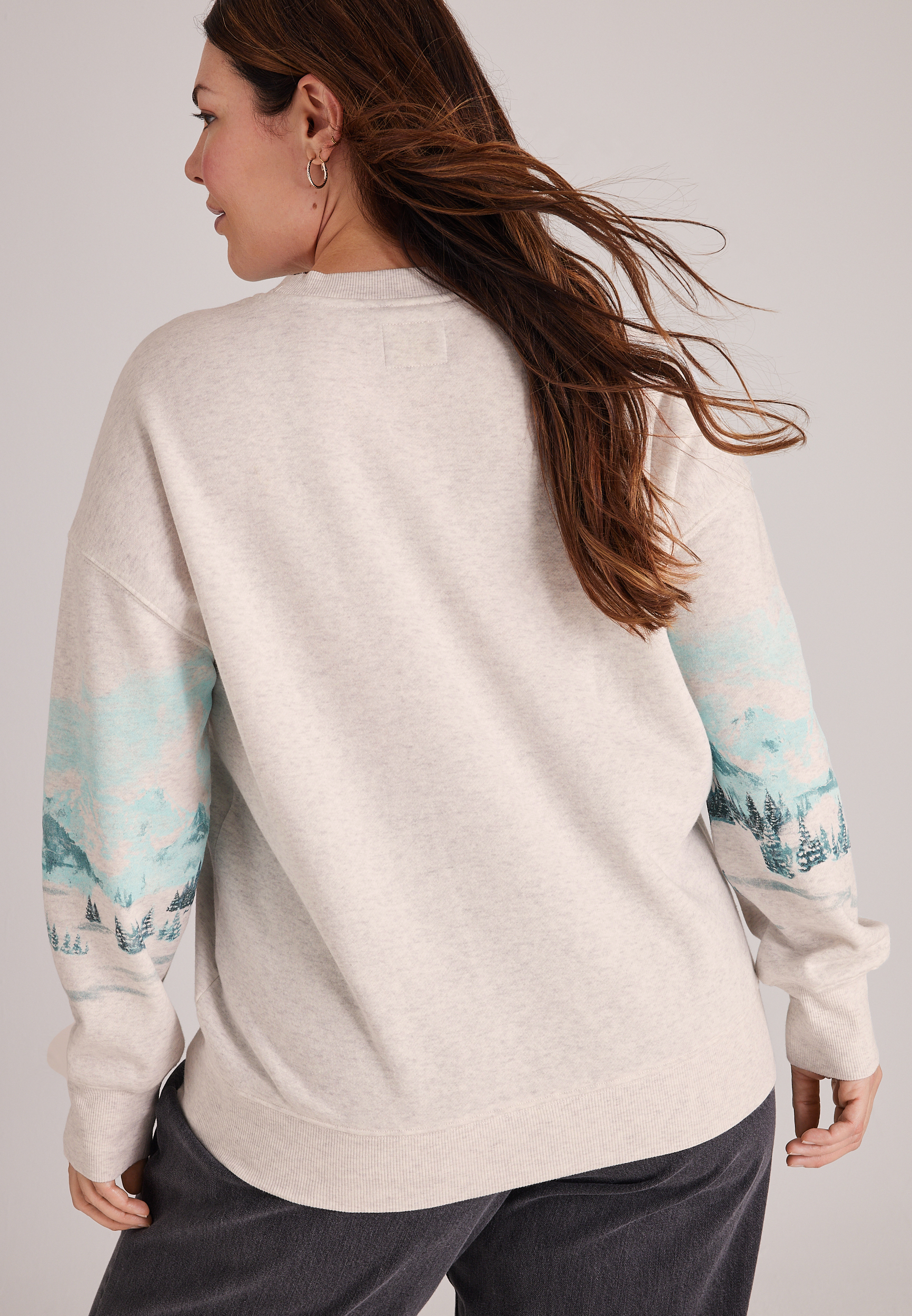 Plus Size Peanuts Holiday Ice Skating Sweatshirt, C3348, large