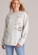 Willowsoft Let It Snow Sweatshirt Tunic, C3348, small