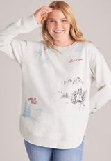 Willowsoft Let It Snow Sweatshirt Tunic, C3348, small