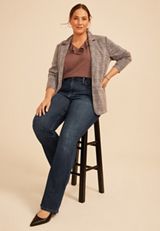 Plus Size Silver Jeans Co.&reg; Suki Curvy Mid Rise Luxe Stretch Slim Boot Jean, C258, small