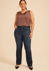 Plus Size Silver Jeans Co.&reg; Suki Curvy Mid Rise Luxe Stretch Slim Boot Jean, C258, small