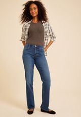 m jeans by maurices™ Dark High Rise Relaxed Straight Jeans, C258, small