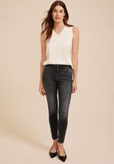 m jeans by maurices™ High Rise Black Rhinestone Pocket Jeggings, C106, small
