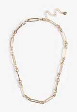 Everyday Layers Gold Paperclip Chain Necklace, C605, small