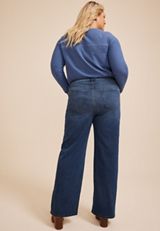 Plus Size m jeans by maurices™ Ultra High Rise Dark Wide Leg Jeans, C258, small