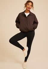 Cinch Waist Windbreaker Jacket, C115, small