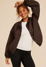 Cinch Waist Windbreaker Jacket, C115, small
