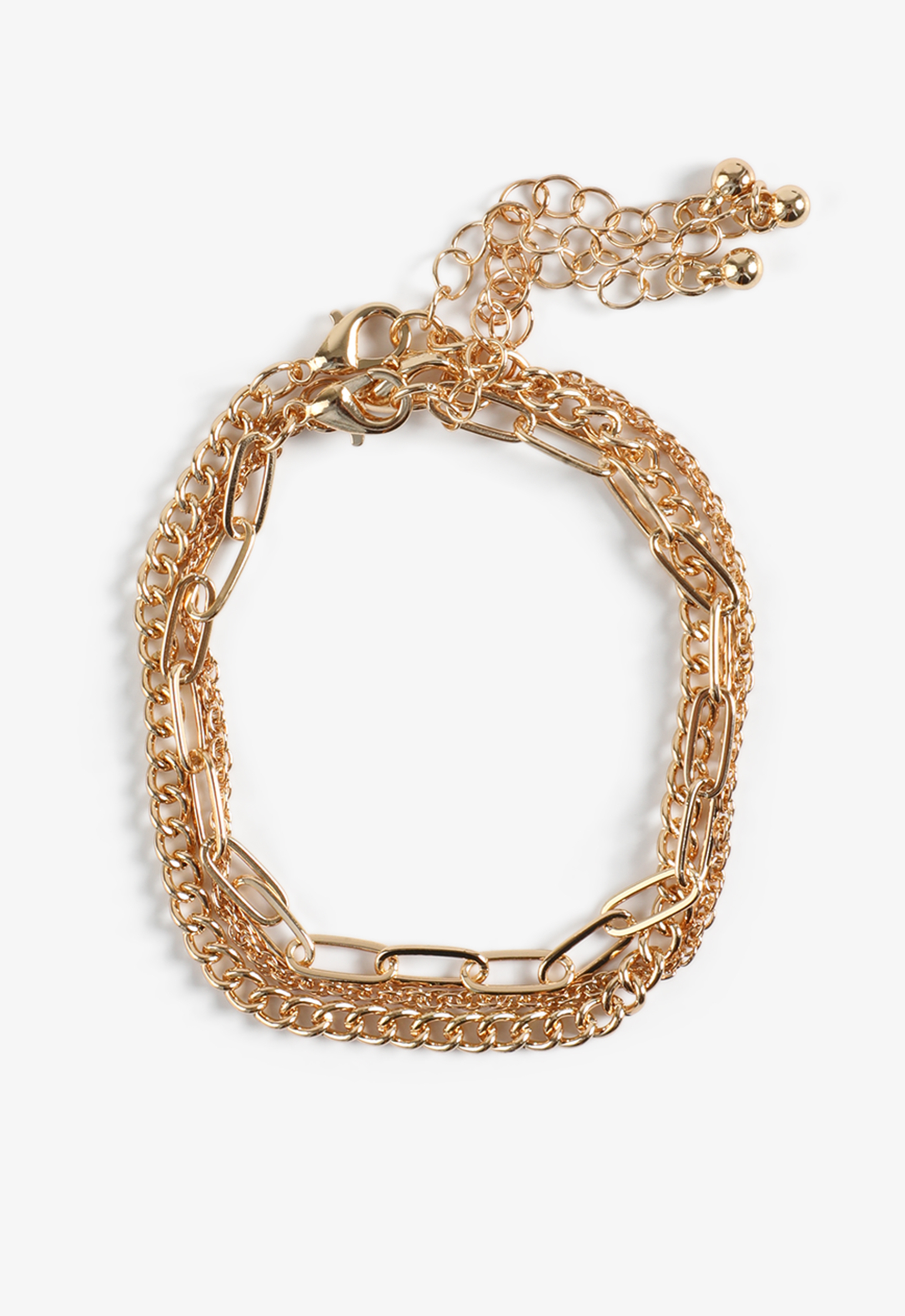 Gold Mixed Chain Bracelet Set