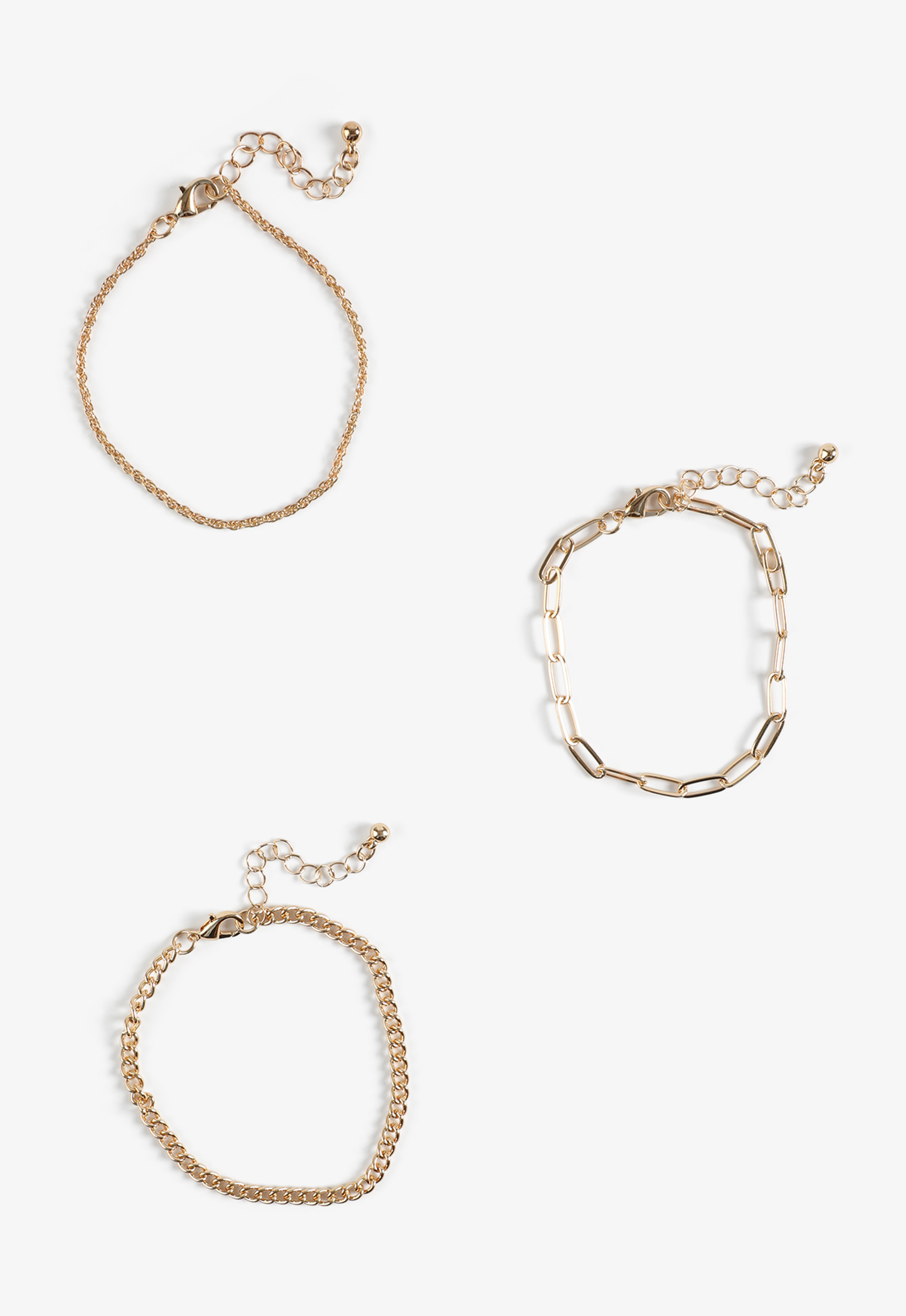 Gold Mixed Chain Bracelet Set, C605, large