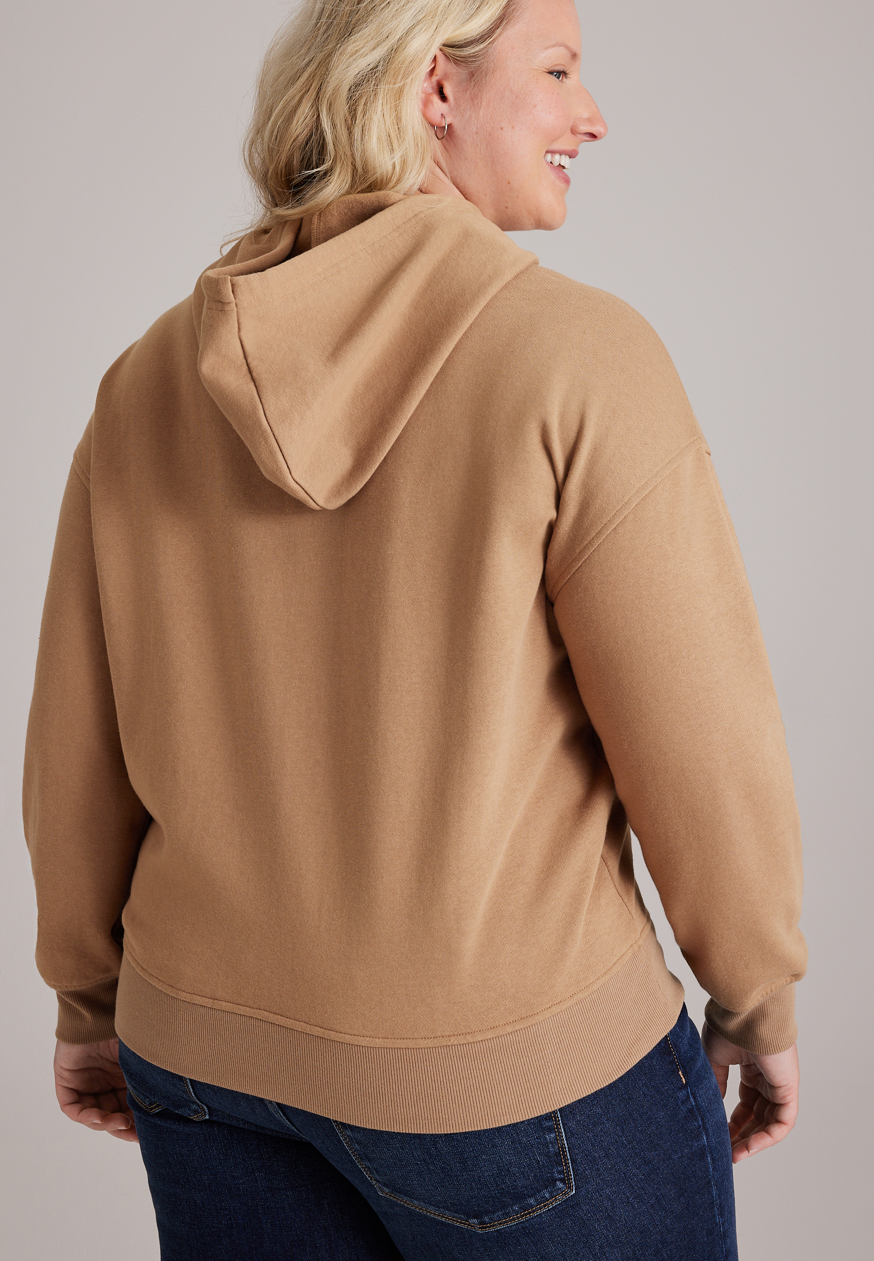 Plus Size Coffee Lover Graphic Hoodie, AMPHORA, large