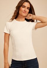 24/7 Corset Short Sleeve Tee, C8232, small