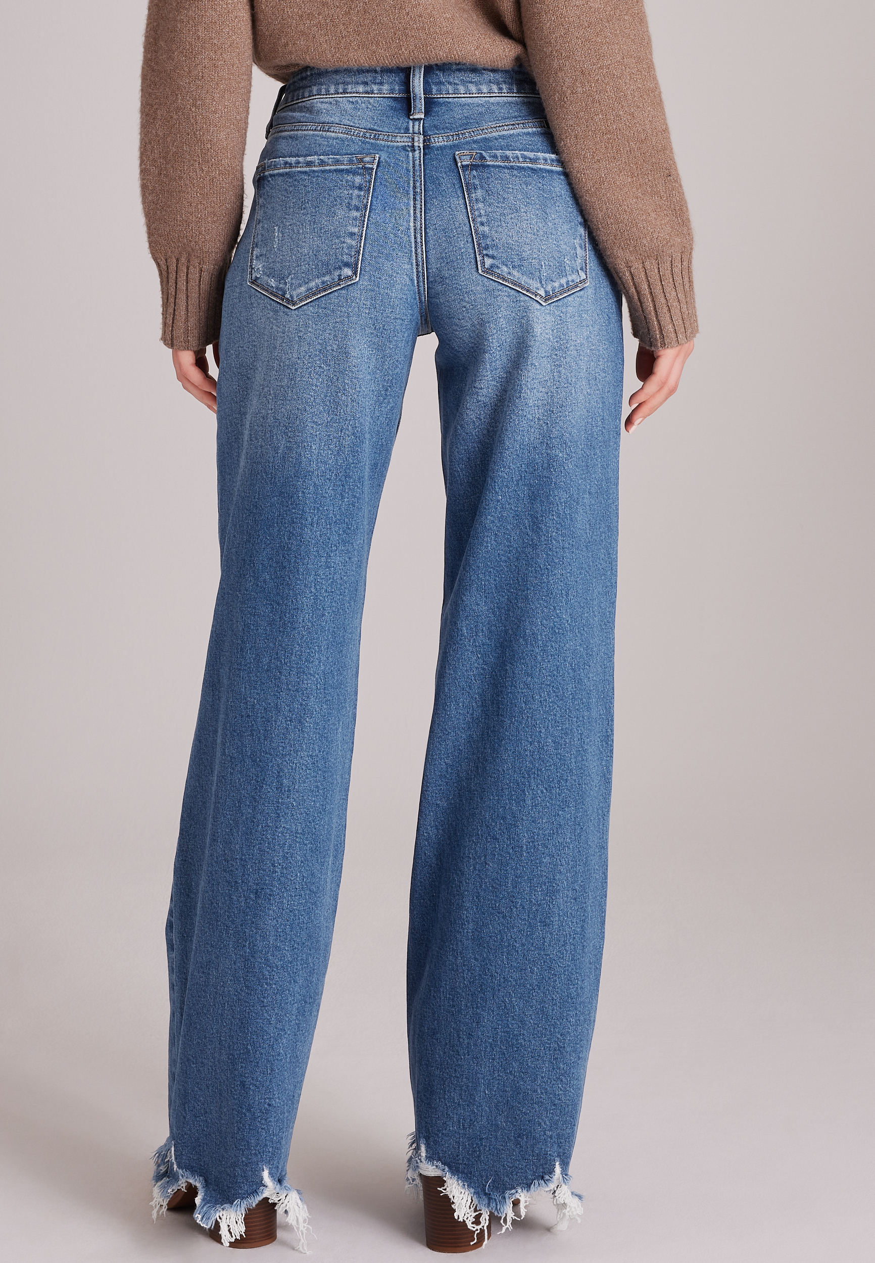 KanCan™ Mid Rise Side Seam Wide Leg Jean, C258, large