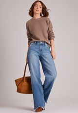 KanCan™ Mid Rise Side Seam Wide Leg Jean, C258, small