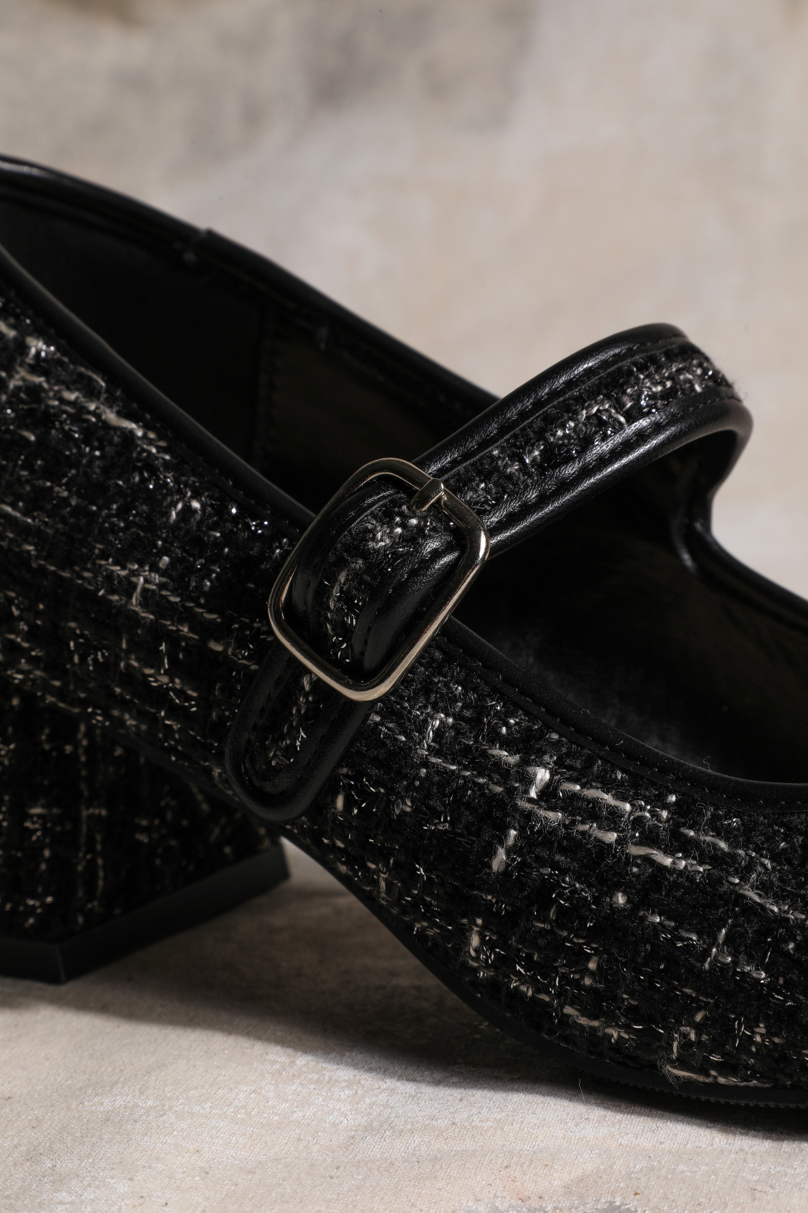 SuperCush Textured Tweed Mary Jane Block Heels, C106, large