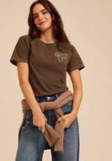 Coffee Standard Fit Graphic Tee, C115, small