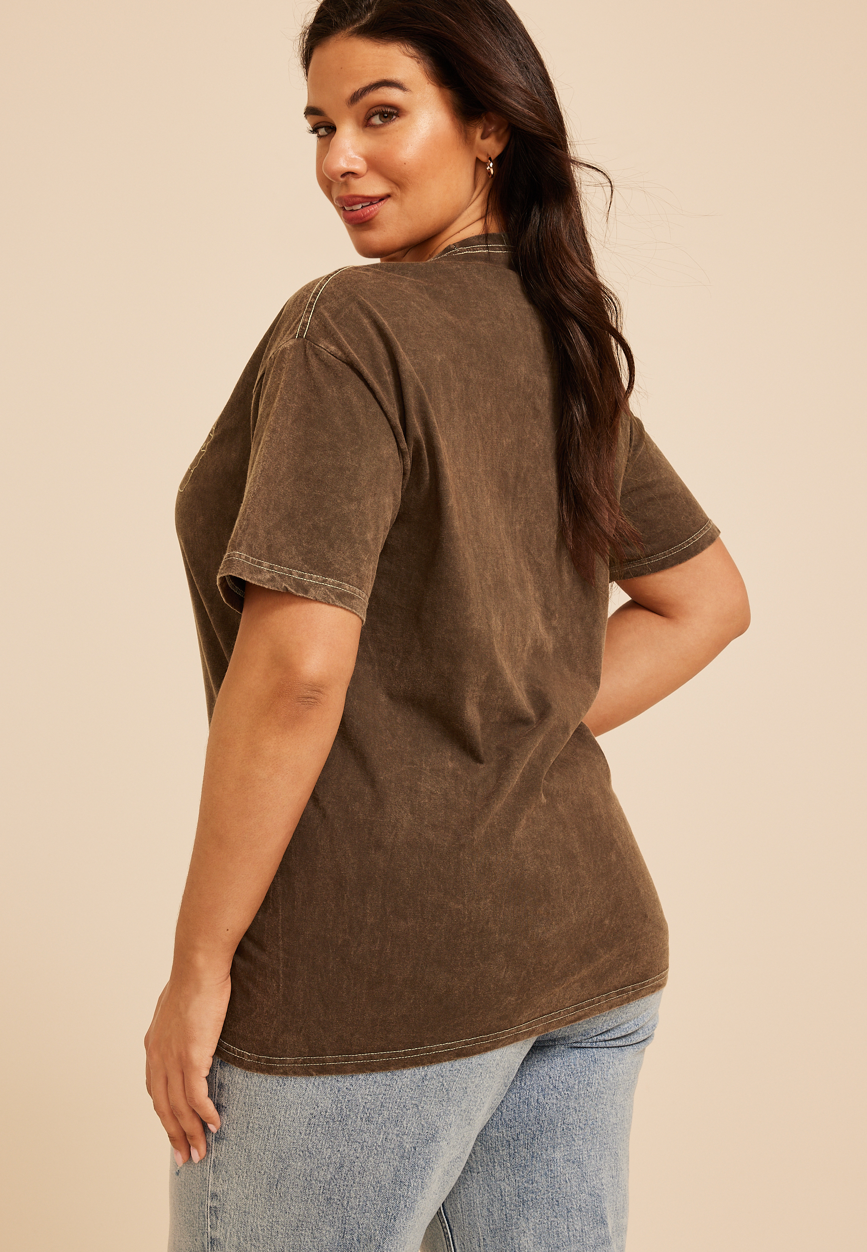 Plus Size Coffee Standard Fit Graphic Tee, C115, large