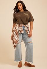 Plus Size Coffee Standard Fit Graphic Tee, C115, small