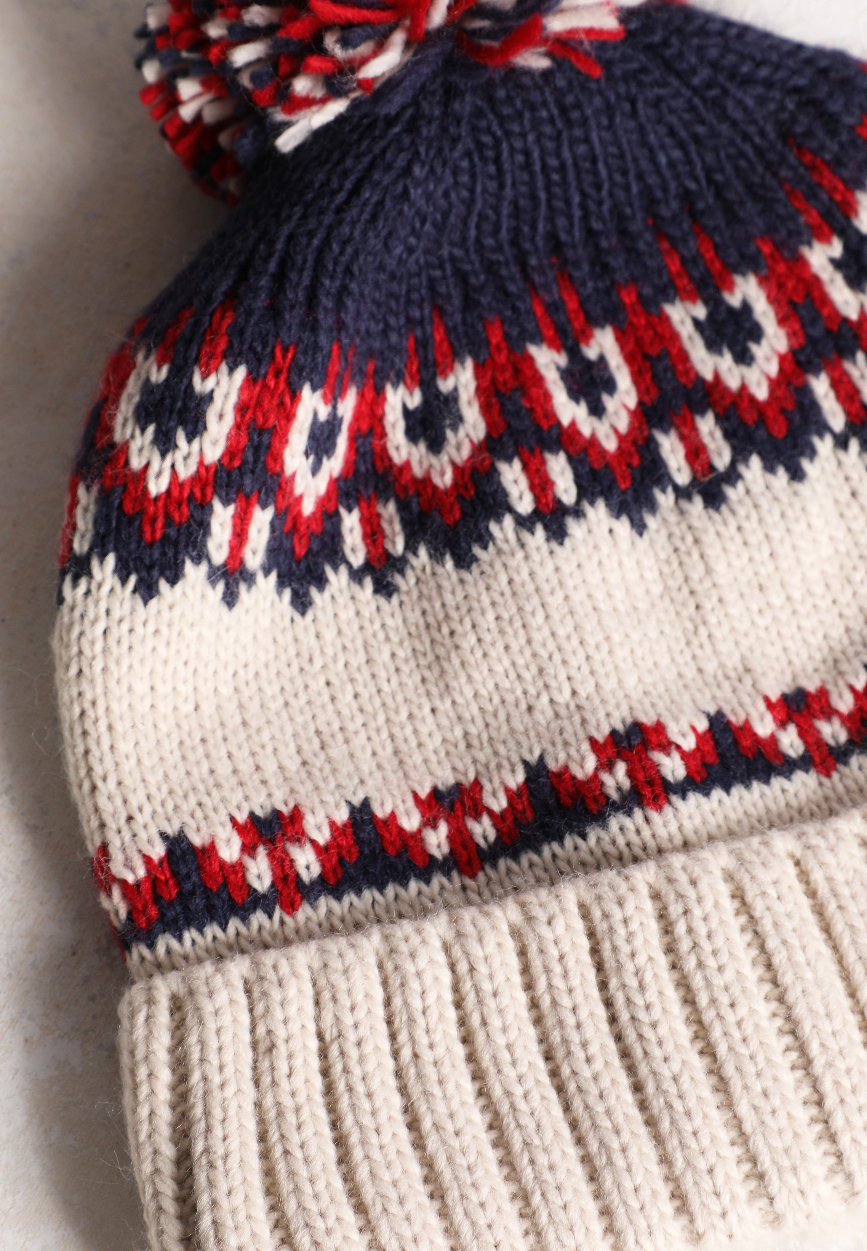 Nordic Fair Isle Pom Beanie, C2842, large