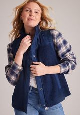 Sherpa Mixed Media Vest, C9679, small