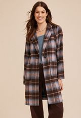 Plaid Dress Coat, C1635, small