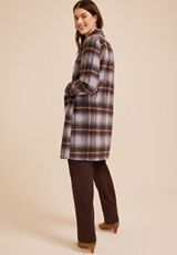 Plaid Dress Coat, C1635, small