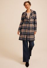 Plaid Dress Coat, C9765, small