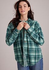 Knit Jacquard Plaid Button Front Shirt, C5273, small