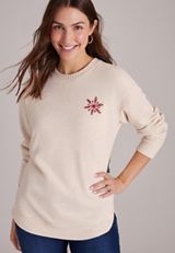 Willowsoft Peace Love Joy Sweatshirt Tunic, C3363, small