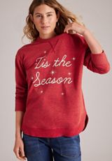 Willowsoft Tis The Season Sweatshirt Tunic, C5006, small