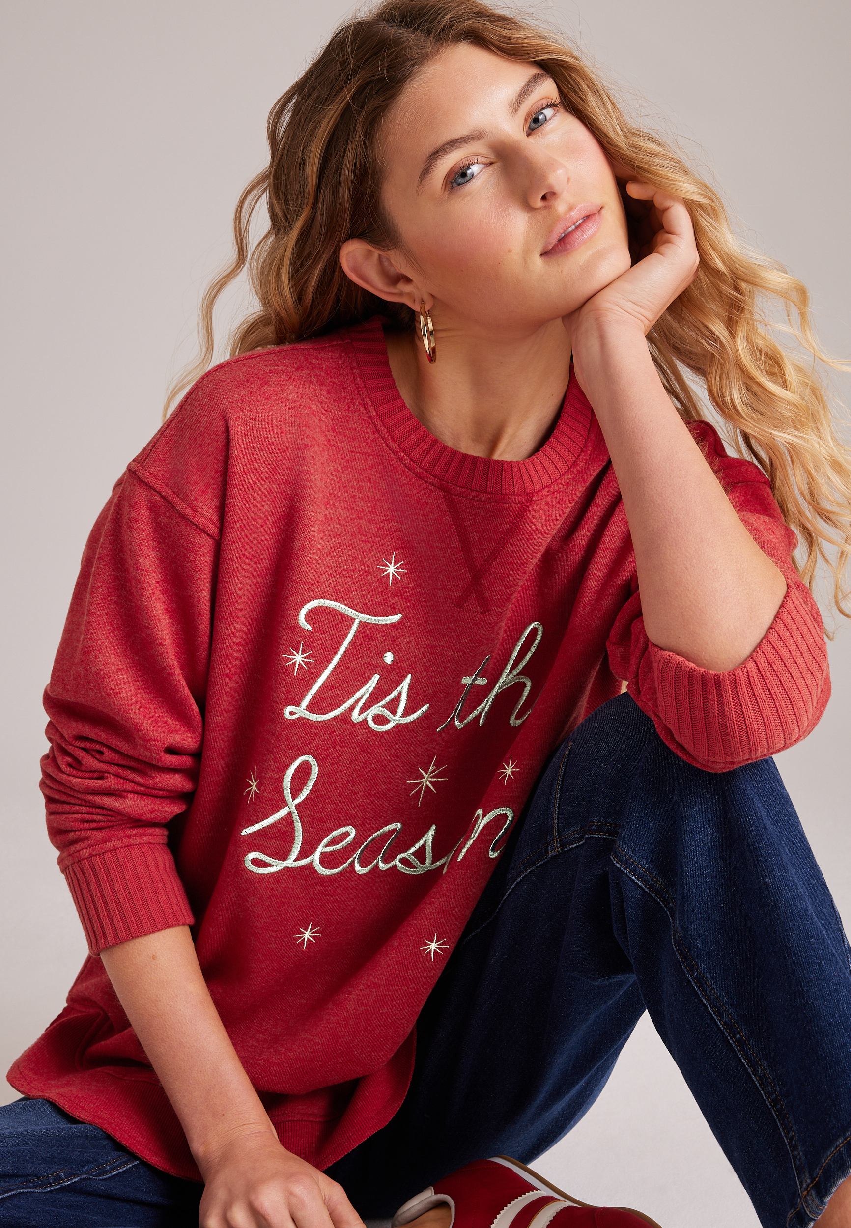 Willowsoft Tis The Season Sweatshirt Tunic, C5006, large