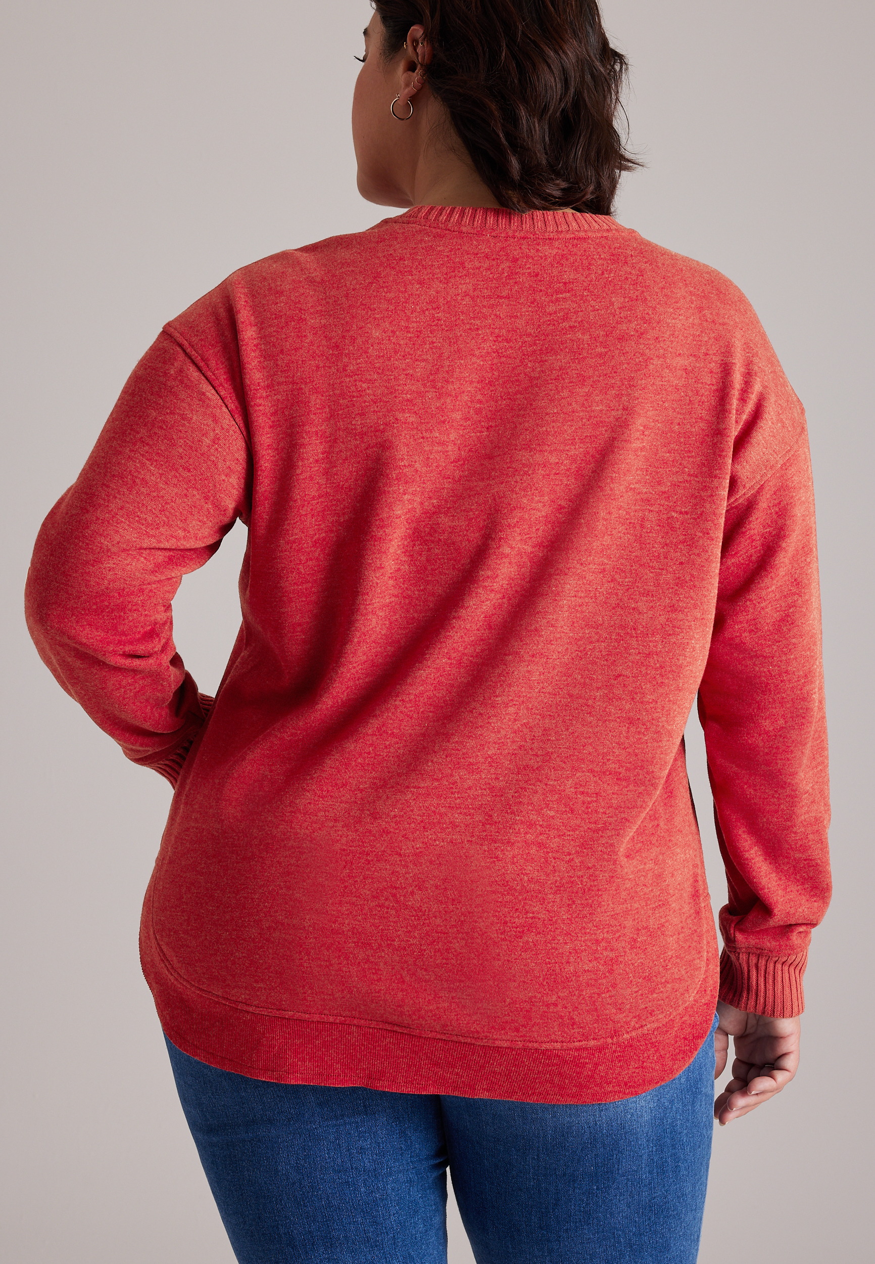 Plus Size Willowsoft Tis The Season Sweatshirt Tunic, C5006, large