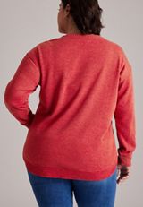 Plus Size Willowsoft Tis The Season Sweatshirt Tunic, C5006, small
