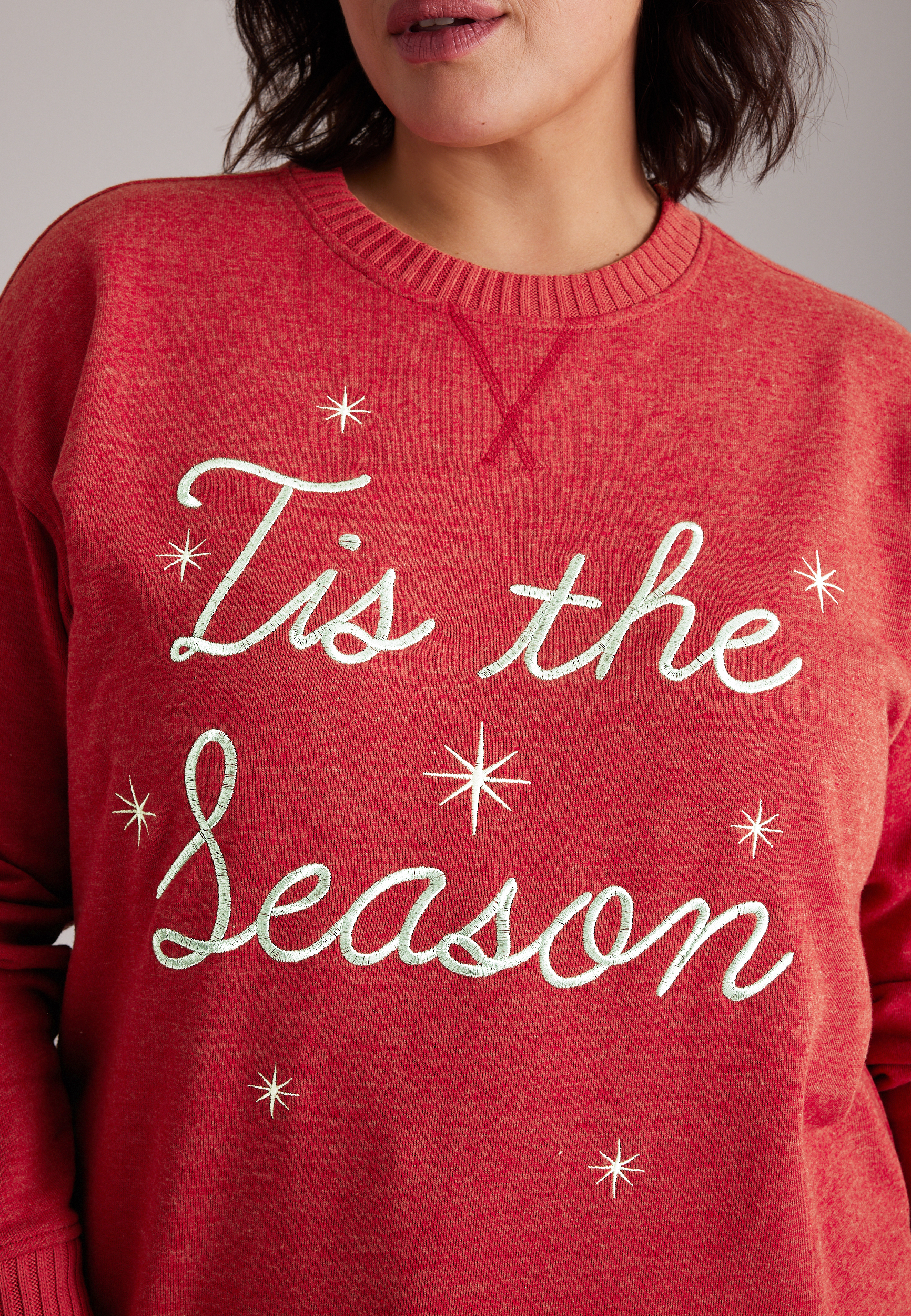 Plus Size Willowsoft Tis The Season Sweatshirt Tunic, C5006, large