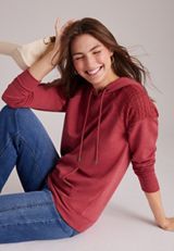 Homeward Cable Knit Hoodie, C5006, small