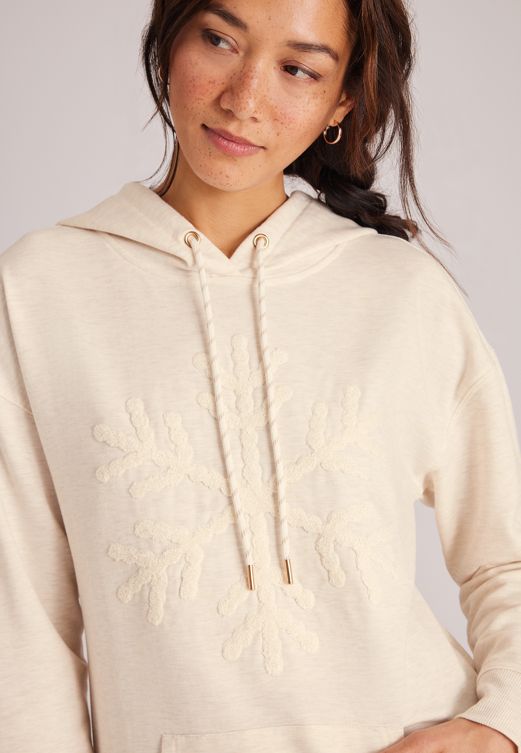 Homeward Chenille Snowflake Hoodie, C2445, large