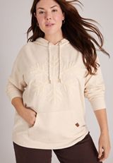 Plus Size Homeward Chenille Snowflake Hoodie, C2445, small