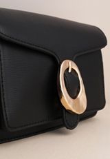 Hammered Gold Buckle Envelope Clutch, C106, small