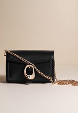 Hammered Gold Buckle Envelope Clutch, C106, small
