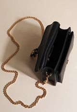 Hammered Gold Buckle Envelope Clutch, C106, small