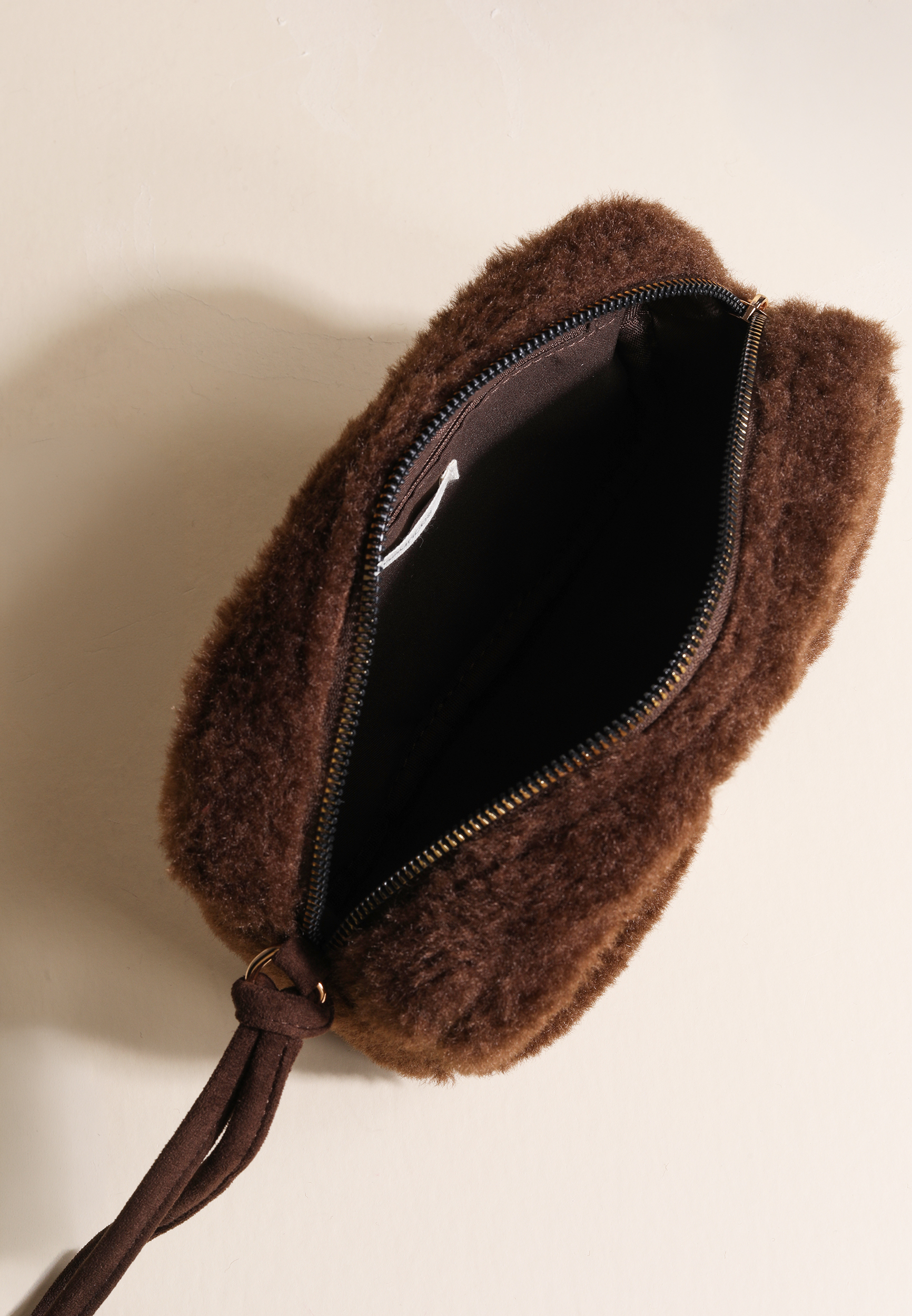Charlie Faux Fur Wristlet Pouch, C115, large