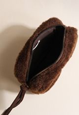 Charlie Faux Fur Wristlet Pouch, C115, small