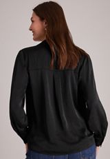 Studio Y Lace Trim Button Front Blouse, C106, small