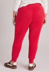 Plus Size High Rise Striped Dream Fleece Jogger, C5679, small