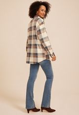 Wilder Plaid Fleece Shacket, C5487, small