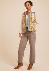 High Rise Wide Leg Weekender Pants, C3374, small