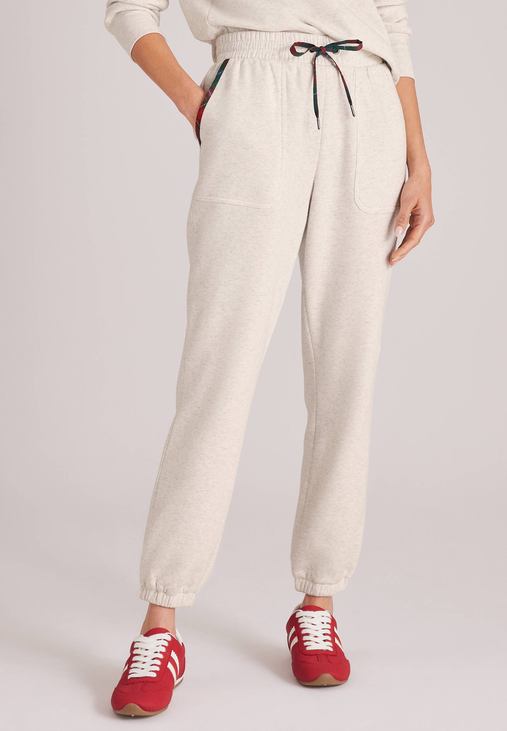 High Rise Merry Plaid Jogger, C3348, large