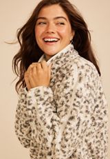 Animal Sherpa Quarter Zip Pullover, C5296, small