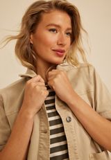 Twill Short Sleeve Jacket, C454, small