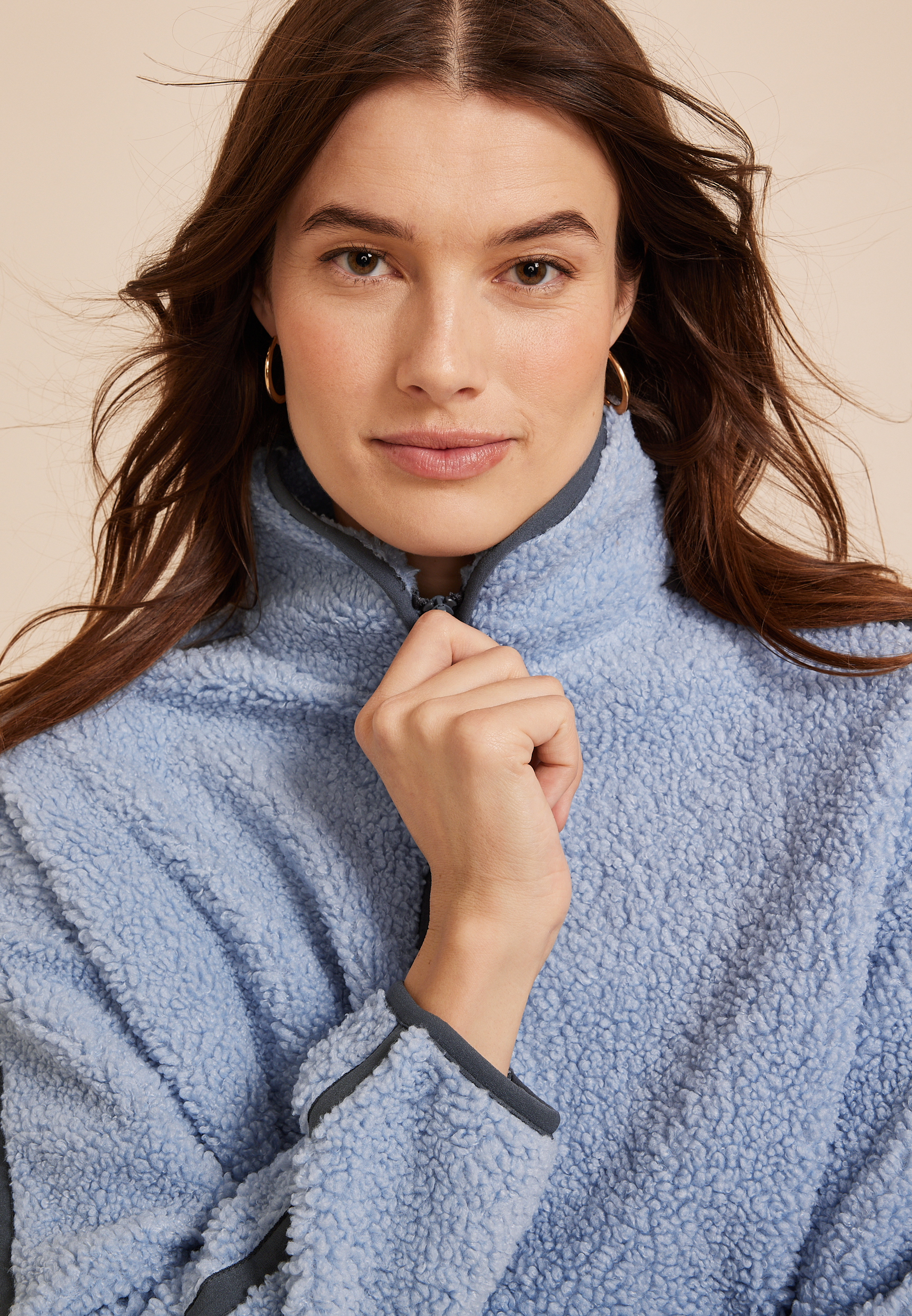 Sherpa Quarter Zip Pullover, C8408, large
