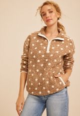 Sherpa Dot Quarter Zip Pullover, C5899, small